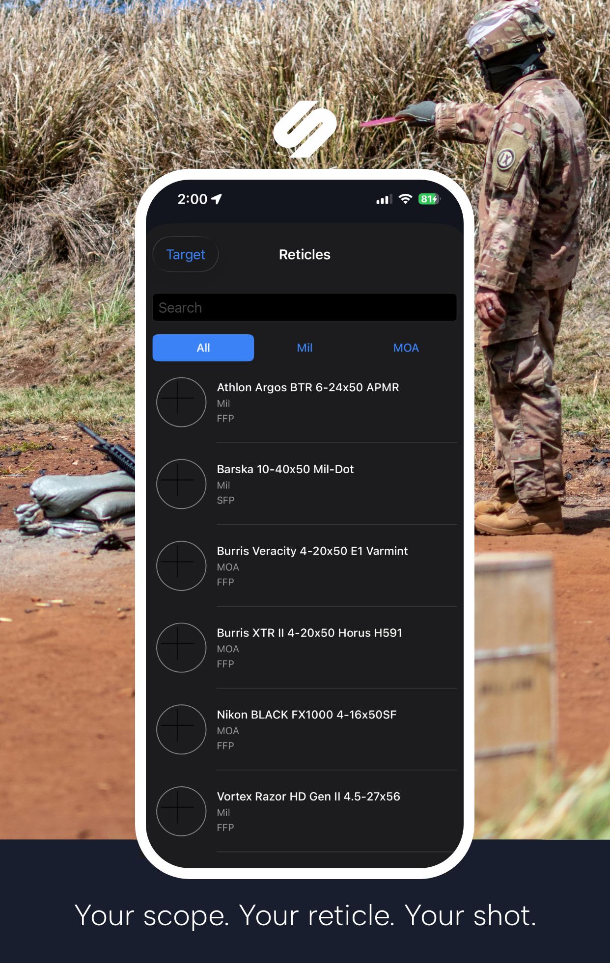 Strelok AI reticles library